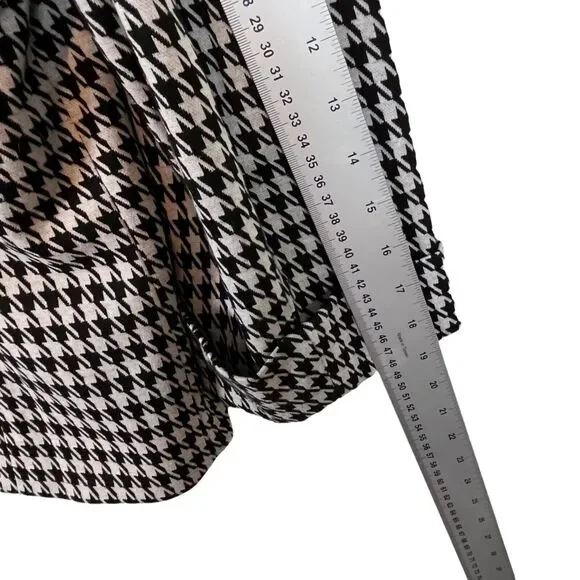 Kasper Swing Blazer Jacket Womens Black and White Houndstooth Retro Size 16